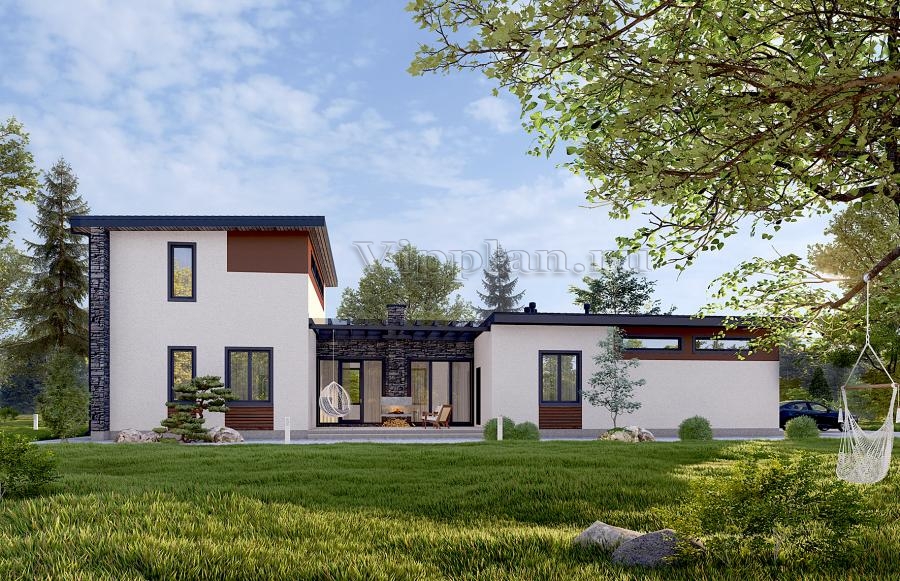 Двухэтажный дом с шестью спальнями, террасой и гаражом